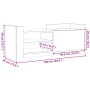 VidaXL TV-Schrank in Braun Eichen-Optik, 100x35x40 cm, aus Holzwerkstoff. Ideal für Wohnwände.
