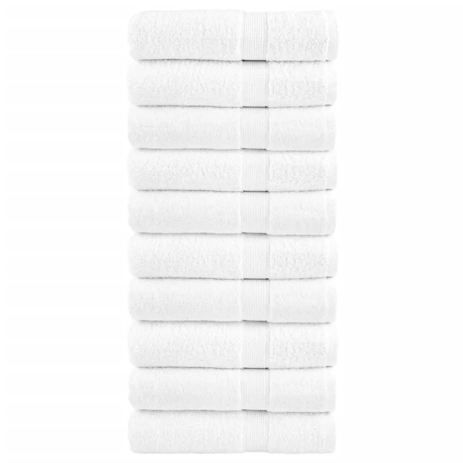 vidaXL Premium-Badetücher 10 Stk Weiß 100x150 cm 600 g/m2 Baumwolle