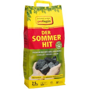 Der Sommer Hit Buchen Grill-Holzkohle 2,5 kg