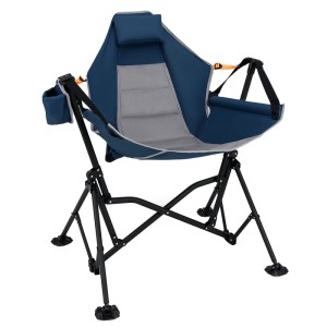 Costway Campingstuhl Faltbar mit Verstellbarer Rückenlehne Blau
