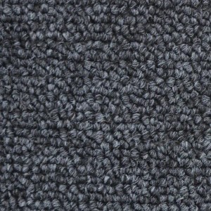 Detailaufnahme: Anthrazitfarbener Karat Teppich London mit flachem Schlingenflor.