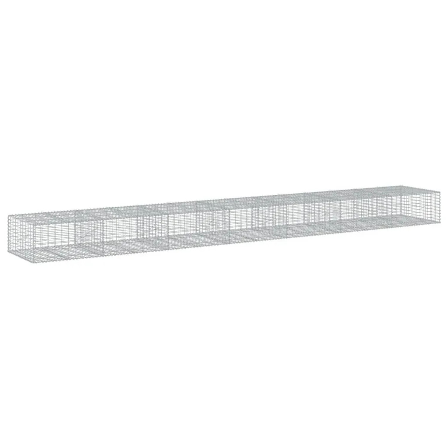 vidaXL Gabione mit Deckel 700x100x50 cm Verzinktes Eisen 3295184