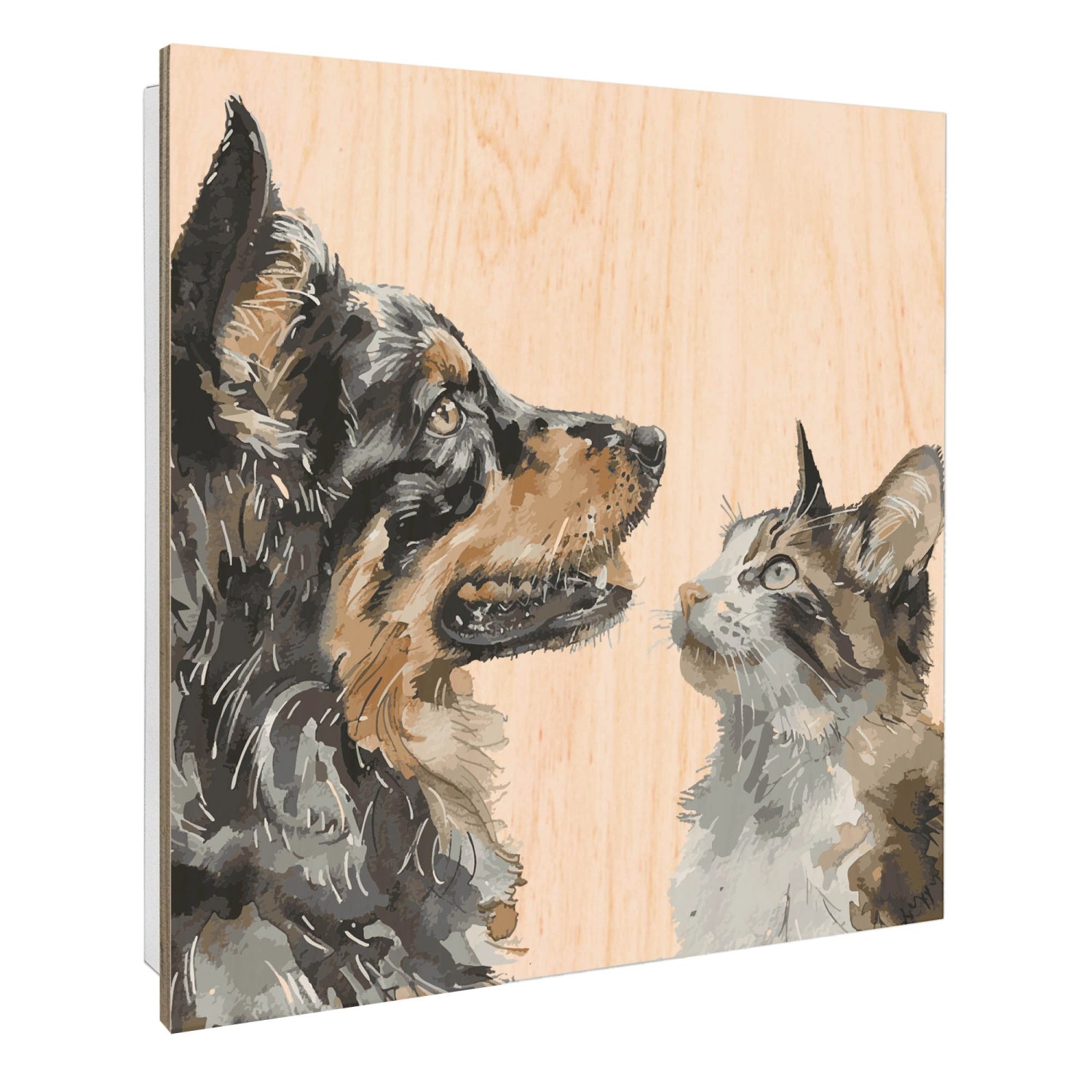 Banjado Großer Schlüsselbox Holz 30x30cm Weiß Scharnier Rechts 50 Haken Sch günstig online kaufen
