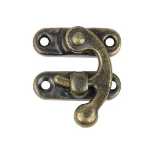 Bronzefarbener Vintage Deko Verschluss aus Metall, 27x32mm, für Geschenkboxen und DIY-Projekte.