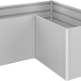 Biohort Hochbeet Gr. L, 2x1 m, Silber-Metallic, Metall-Hochbeet für Garten und Pflanzen.