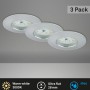 Briloner LED-Einbauleuchten Attach, 3er-Set aus Aluminium, starre, runde Form. Ideal für Bad und Wohnraum.