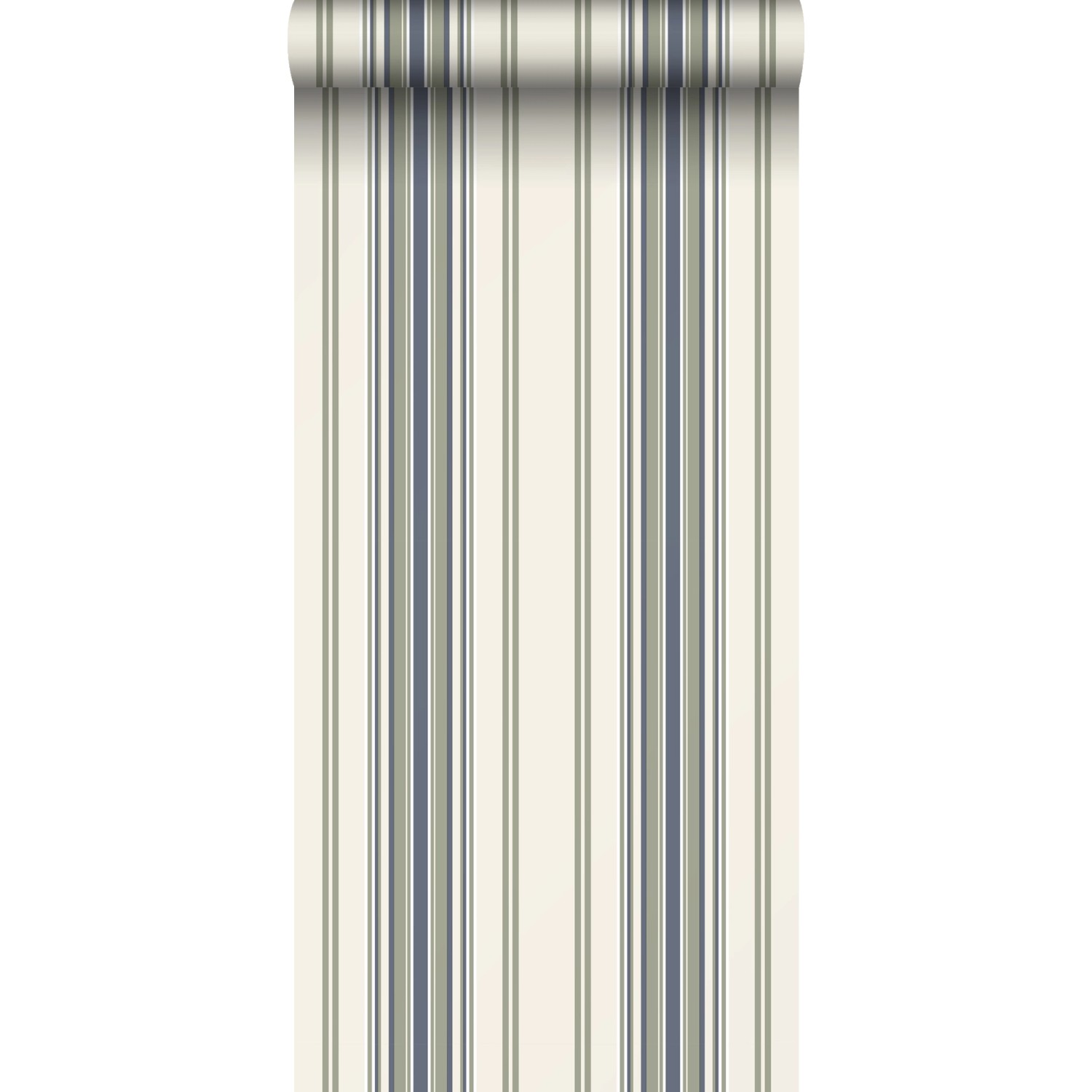 Sanders & Sanders Tapete Streifenmuster Beige und Blau 50 x 900 cm günstig online kaufen