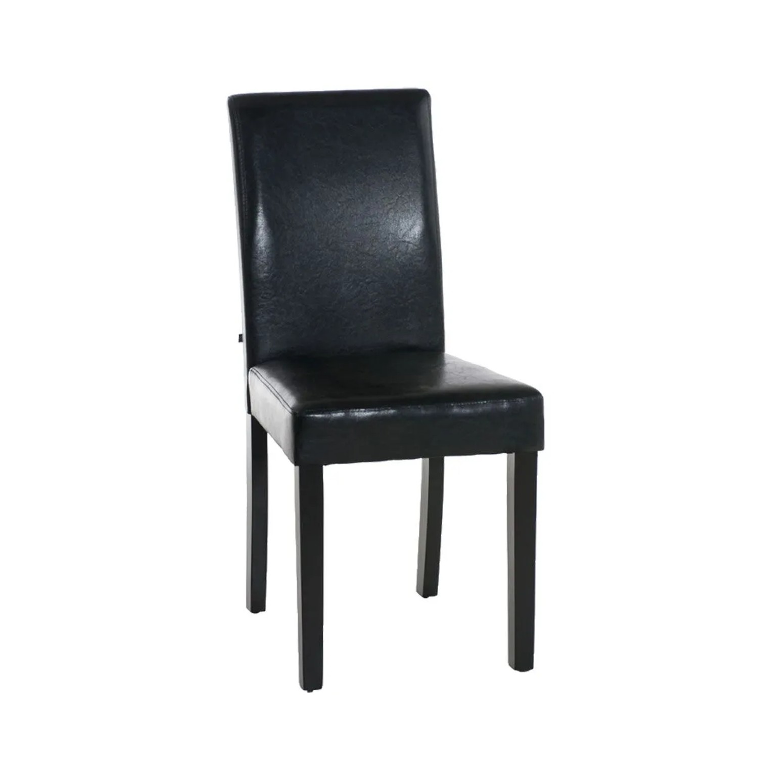 DELUKE Esszimmerstuhl DALAN Kunstleder Schwarz 41x47x91cm Schwarz Essstühle Esszimmerstühle Küchenstühle Wohnzimmerstühle