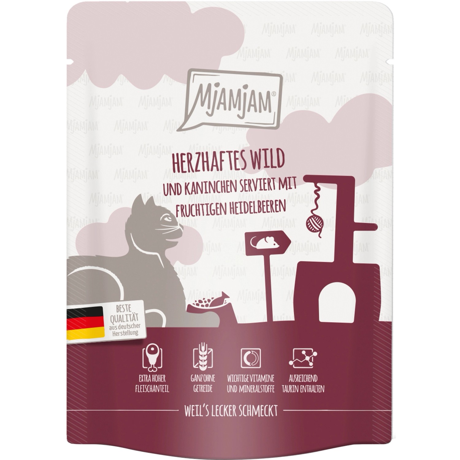 MjAMjAM Herzhaftes Wild & Kaninchen an fruchtigen Heidelbeeren 300 g