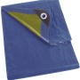 Blaue/khaki Perel Abdeckplane, 12x15m, wasserdicht mit verstärkten Ecken und Ösen.