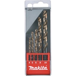 Makita Bohrer-Set D-30508, 5-teilig in Aufbewahrungsbox, Größen 4-10 mm.