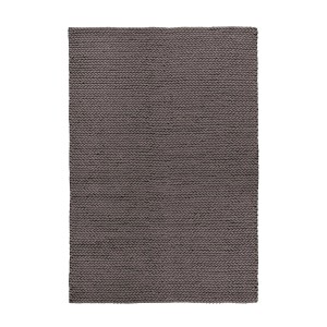 Handgewebter, grauer Flachflor Teppich MeGusta Uni, 160x230 cm. Woll-Look für Wohnräume.