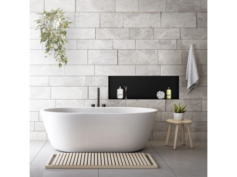 Wandnische 30x60x10cm Schwarz SUS304 Bad Regal Wandnische Für Dusche 30x60cm - Edelstahl SUS304, Mit Regal, Schwarz Badezimmer Stauraum Nische