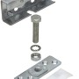 Hettich Montagesatz TopLine 3plus für Schiebetür bis 40kg, Stahl verzinkt, bestehend aus Laufteil, Schraube und Montageplatte.