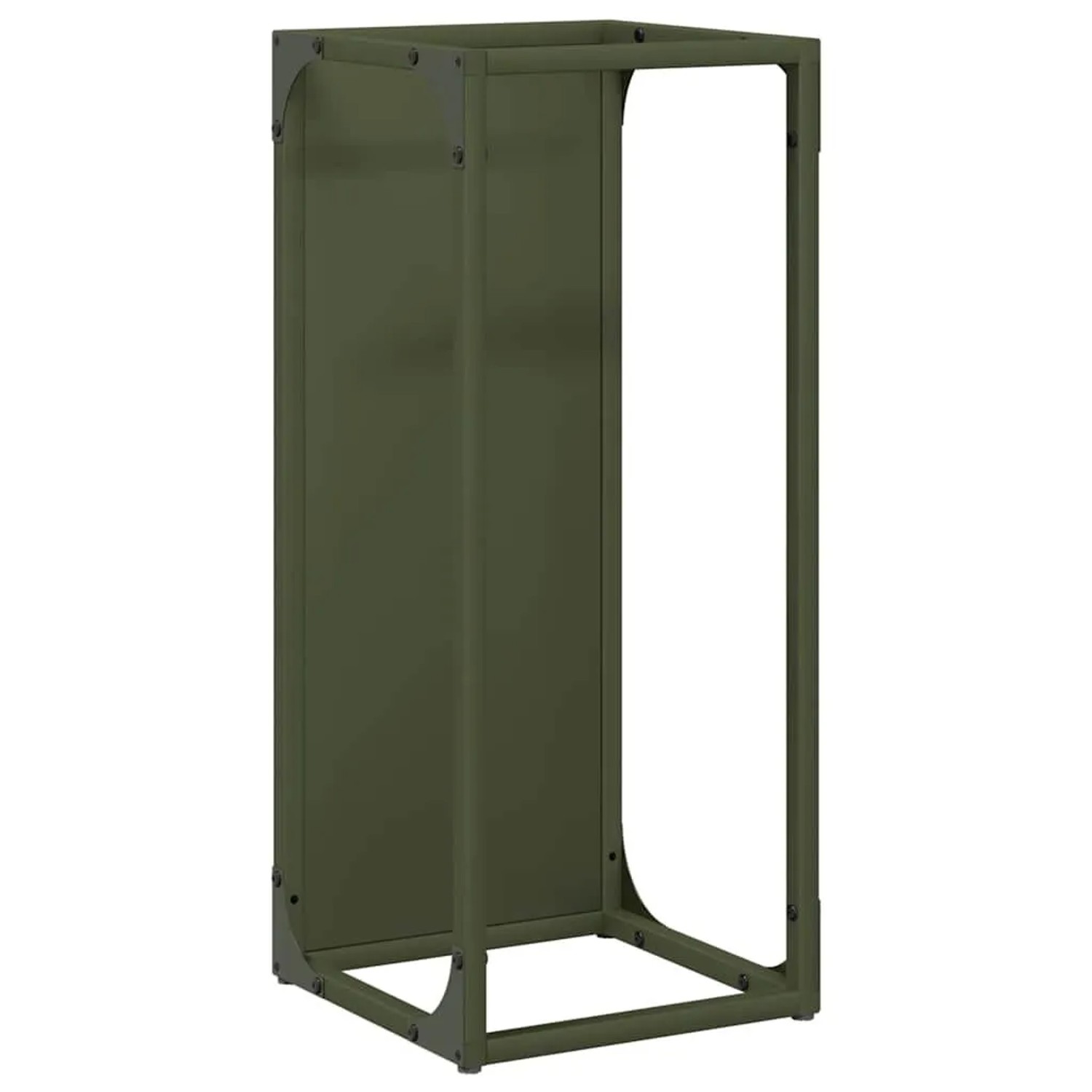 vidaXL Brennholzregal Olivgrün 25x25x60 cm Kaltgewalzter Stahl 864262