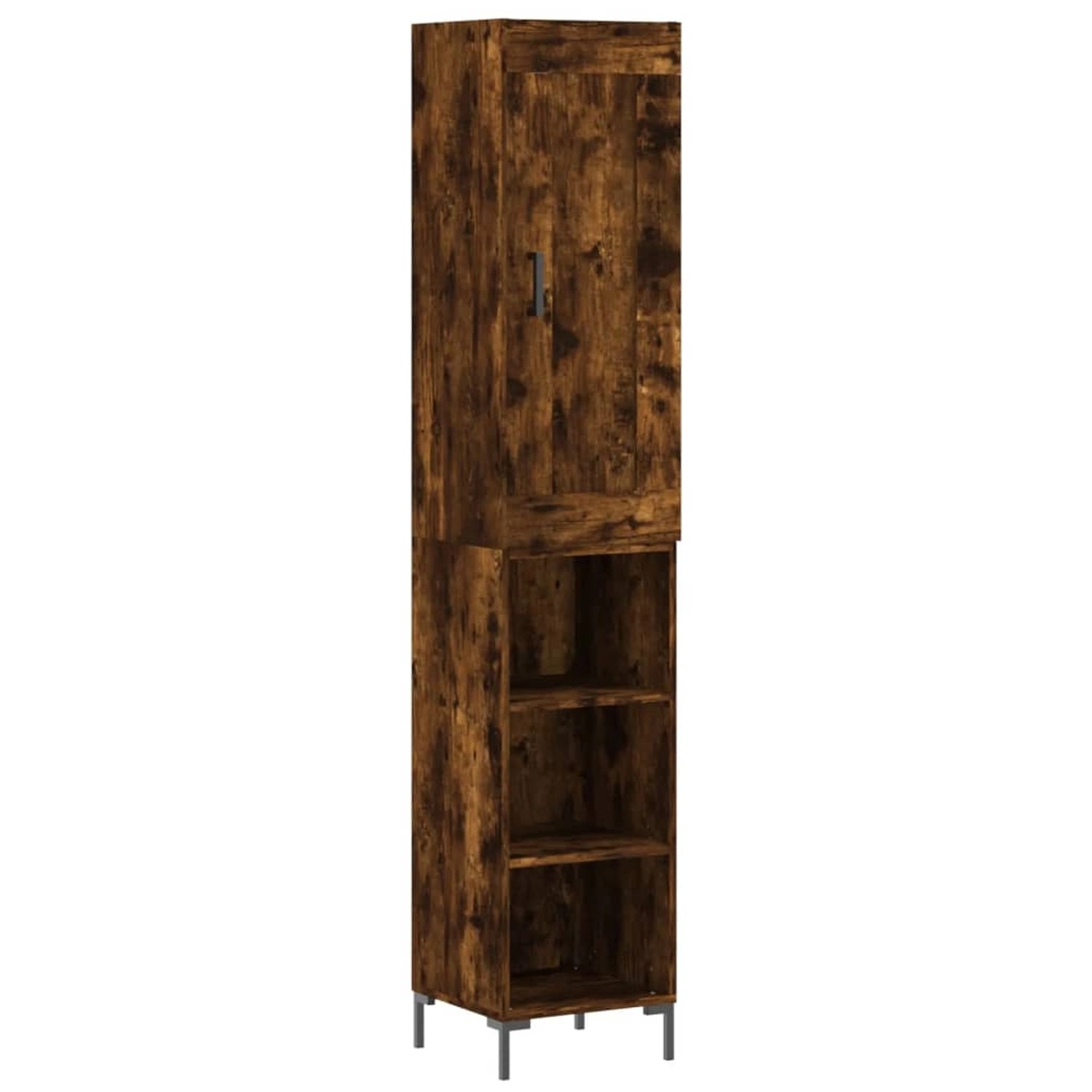 vidaXL Highboard Räuchereiche 34,5x34x180 cm Holzwerkstoff 3200326 günstig online kaufen
