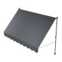 Graue Juskys Klemmmarkise Kapstadt 300x120 cm für Balkon oder Terrasse.