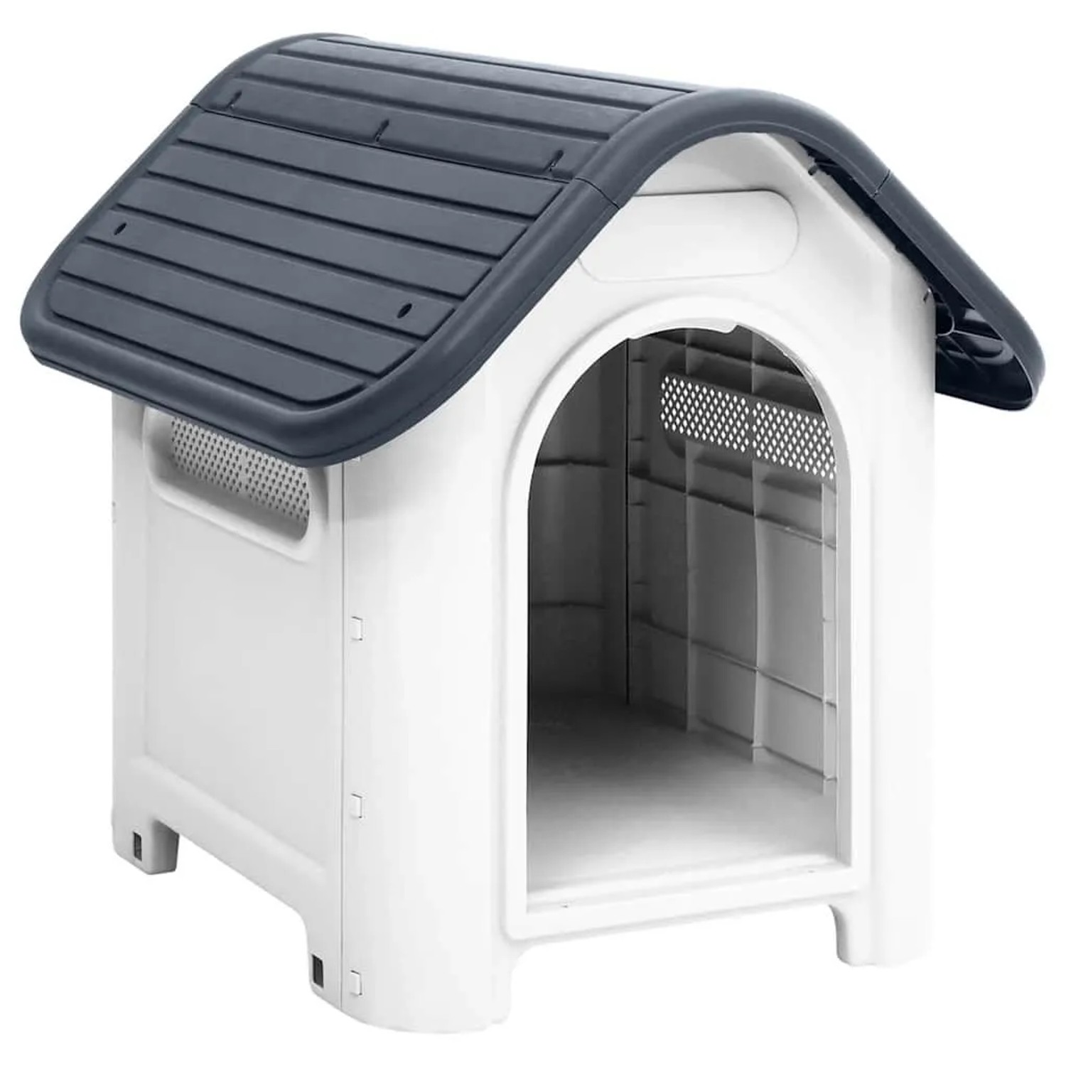 vidaXL Hundehütte Grau 59x75x66 cm Polypropylen 152226