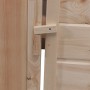 Detailaufnahme: Türriegel am unbehandelten SwingKing Spielhaus Monique.