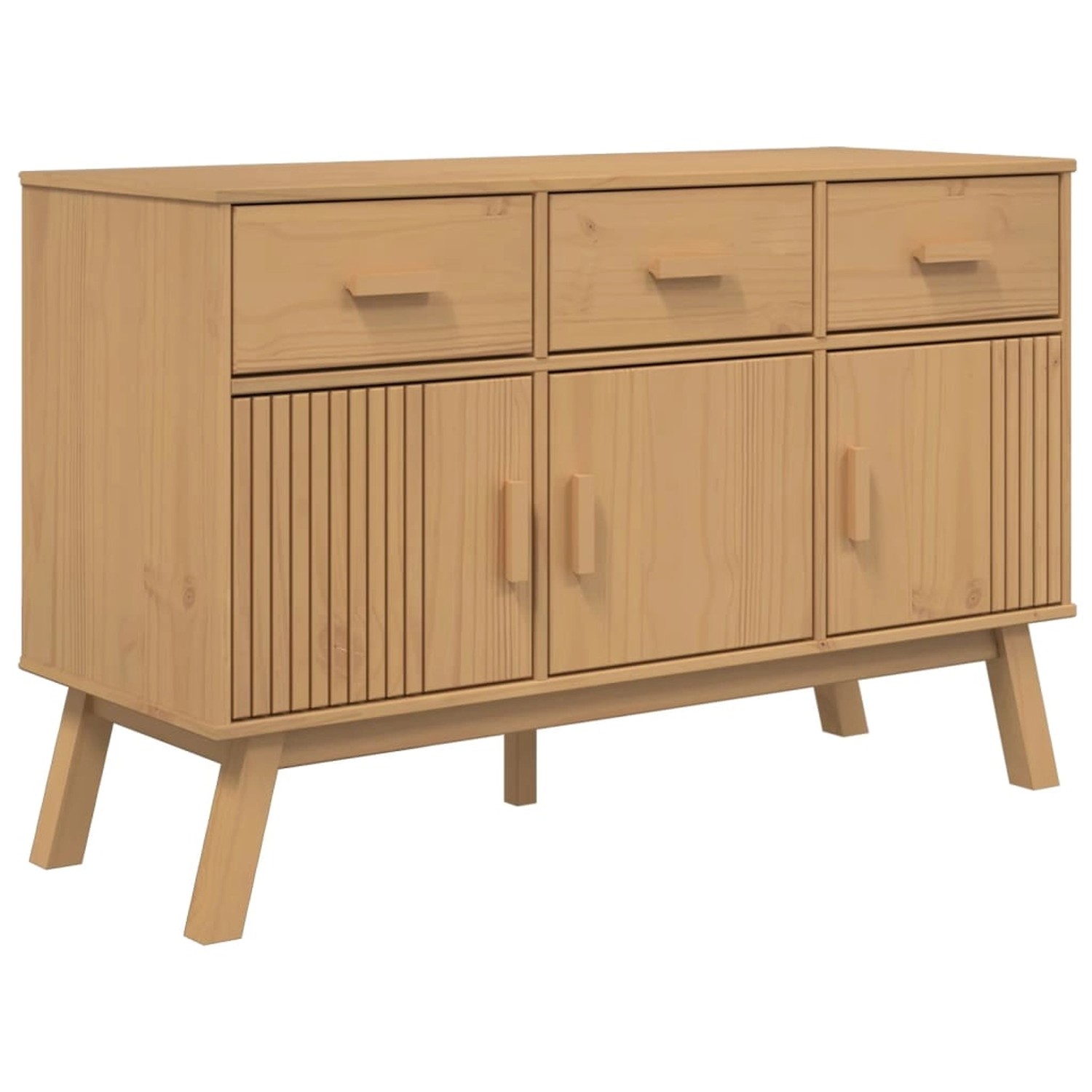 vidaXL Sideboard OLDEN Braun 114x43x73,5 cm Massivholz Kiefer 358603 günstig online kaufen