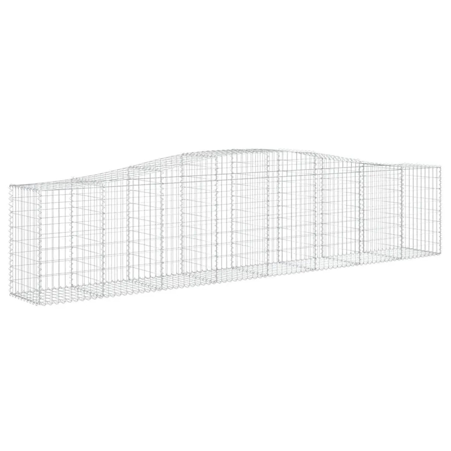 vidaXL Gabionen mit Hochbogen 5 Stk 400x50x80/100cm Verzinktes Eisen 3145946