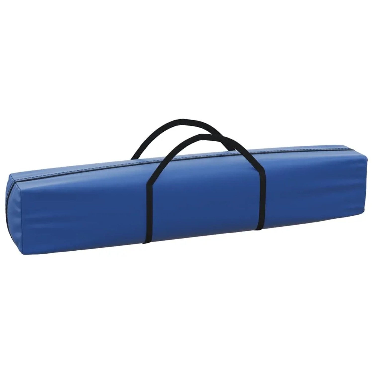 Verpackter, blauer Faltpavillon vidaXL 3x6 m mit Tragegriffen.