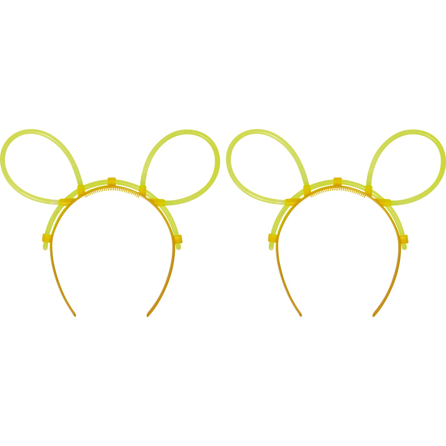 Knicklicht-Haarreifen 2 Stück Gelb