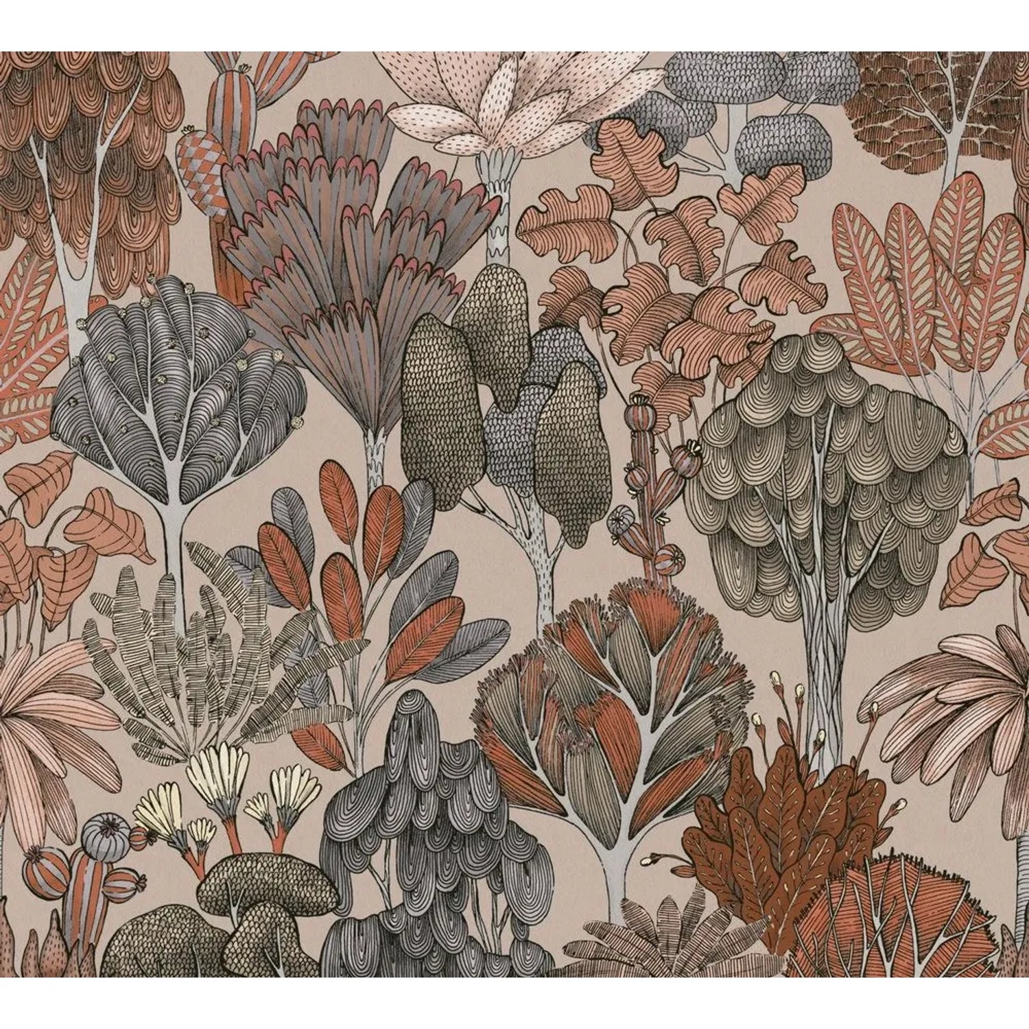 Tadessi Tapete Floral M1-No.1460 Vliestapete in Rot