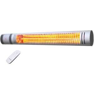 VASNER SlimLine X20 Infrarot-Heizstrahler in Silber mit Fernbedienung.