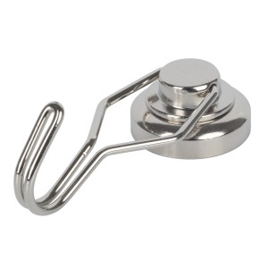 Fix-o-moll Topfmagnet Neodym, 2er-Set, 50mm, mit drehbarem Haken, ideal für Haushaltshelfer.