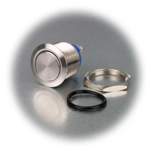 Sintron Metalltaster Flach 19mm Schliesser IP67