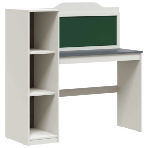 vidaXL Kreidetafel Schreibtisch Weiß und Grau 120 x 45 x 118,5 cm 42003033