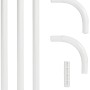 Wenko Winkelstange Universal 20 mm Weiß, Duschstange mit Zubehör zur Eckmontage.