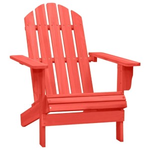 vidaXL Adirondack-Gartenstuhl Massivholz Tanne Rot 315873