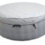 Aufblasbarer MCW Whirlpool N97 für 4 Personen, rund, Ø180cm, grau-weiß mit Abdeckung.