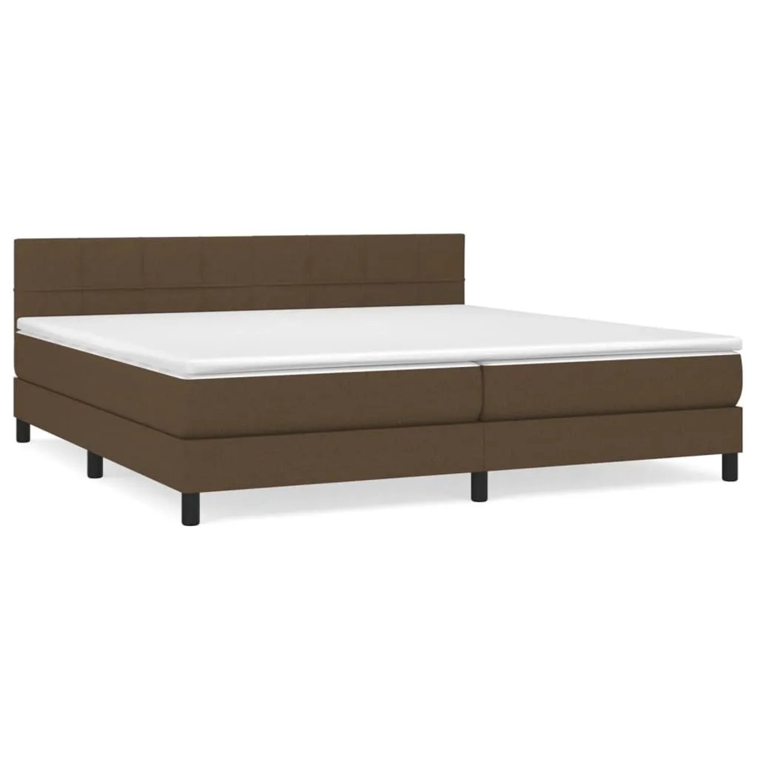 vidaXL Boxspringbett mit Matratze Dunkelbraun 200x200 cm Stoff 3140084 günstig online kaufen