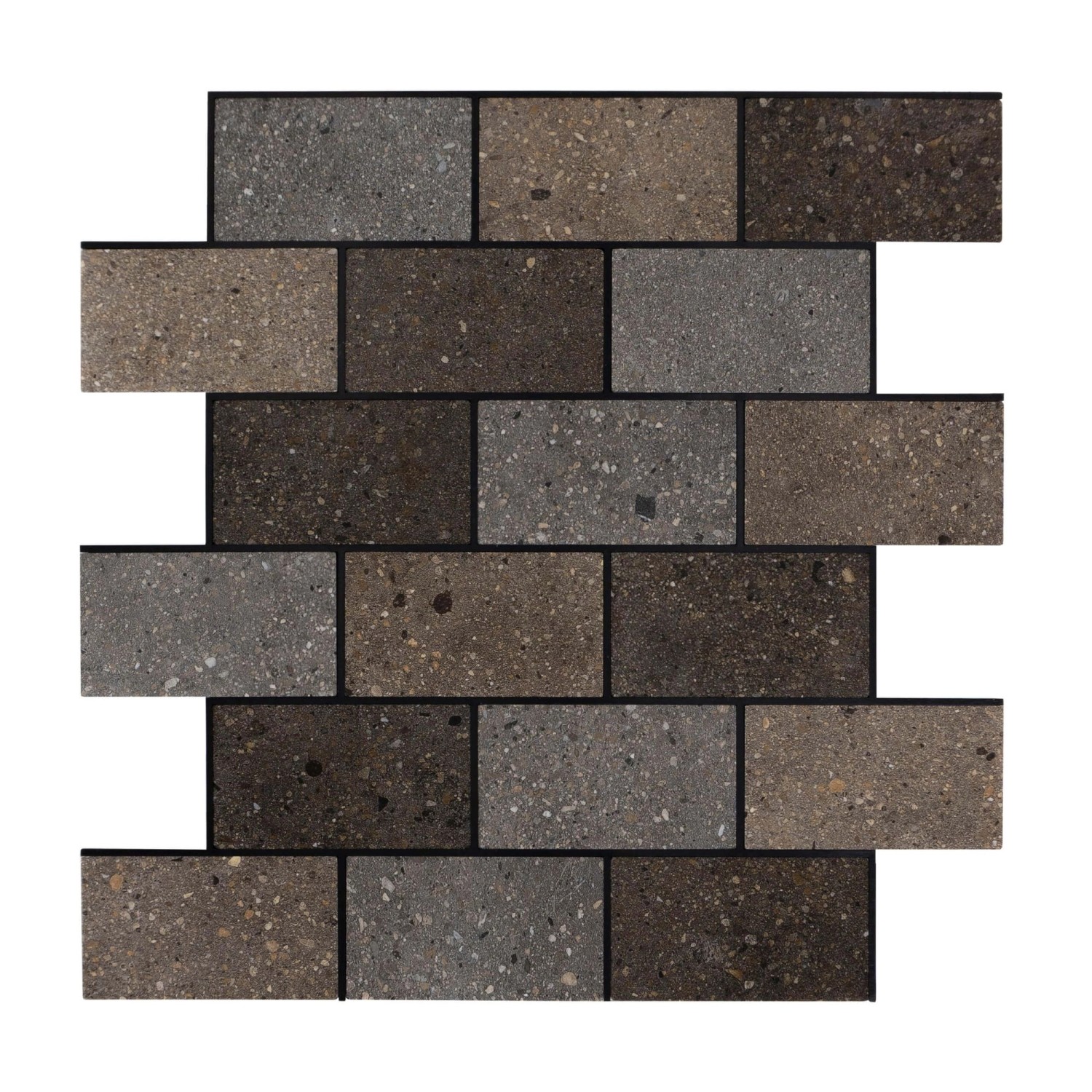 Dalsys Selbstklebende Fliesen 0,87m² 11 Stück Steinoptik Natur Dunkelbraun günstig online kaufen