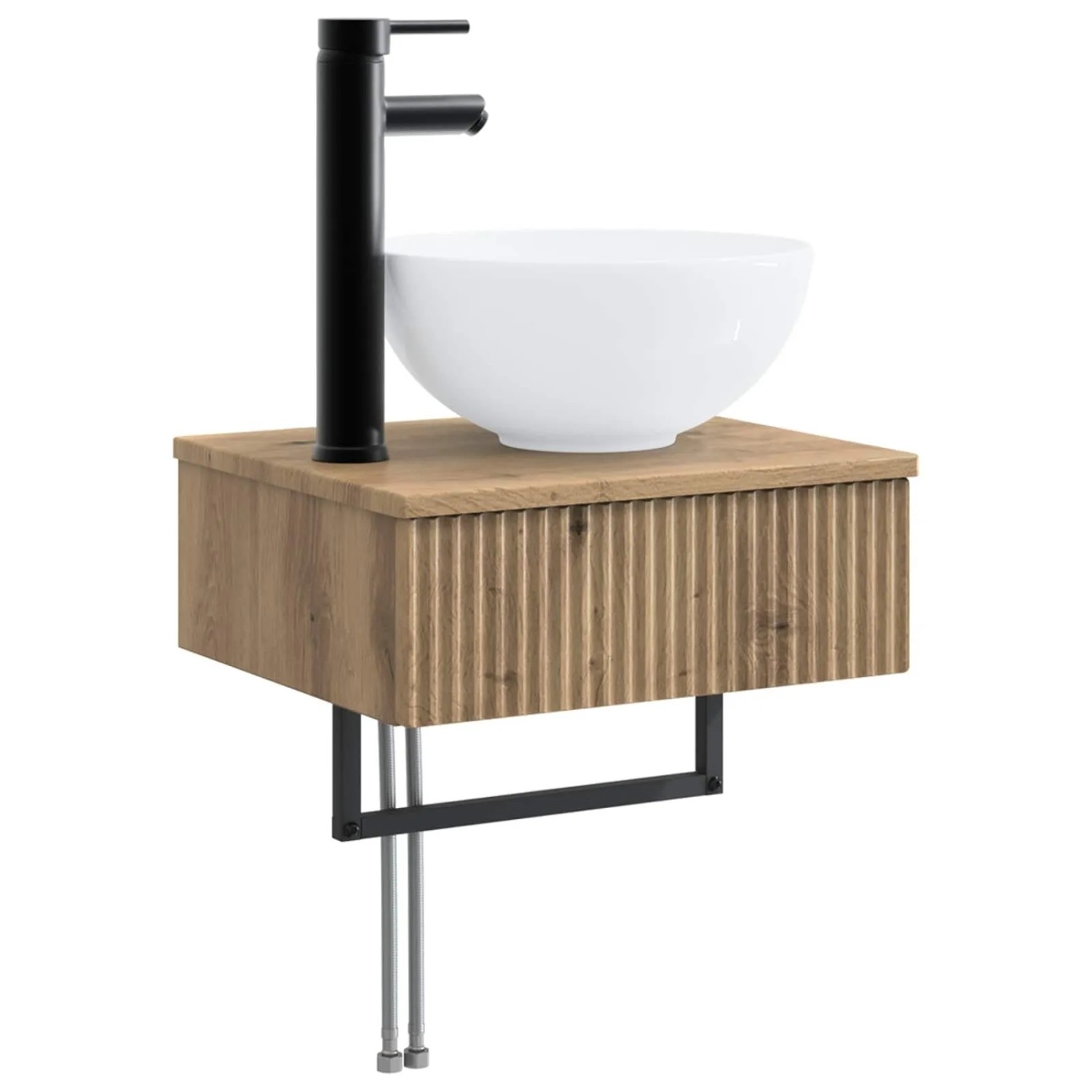 vidaXL Wandmontiertes Waschbecken Artisan-Eiche 40 x 35 x 39 cm 890177
