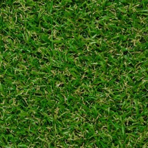 Detailaufnahme: Grüner Karat Kunstrasen Terraza, 18 mm hoch, UV-beständig, für Balkon und Terrasse.