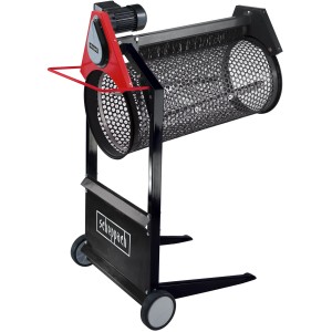 Scheppach Gartenrollsieb RS 400: Rollsieb zum Filtern von Erde, Sand und Kompost im Garten. Mit Motor und verstellbarem Neigungswinkel.