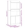 vidaXL Highboard Altholz-Optik 63x33x140 cm Holzwerkstoff 855113_12