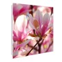 Banjado Schlüsselkasten mit Magnolien-Motiv, 30x30cm, weiß, 50 Haken, beschreibbar, magnetisch.