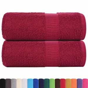 vidaXL Waschhandtücher 2 Stück FROGN Bordeaux 30x30 cm 100% Baumwolle 136728