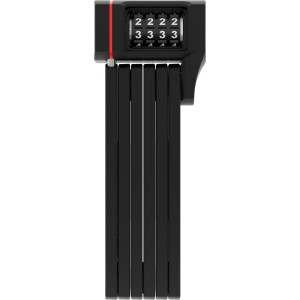 Abus Faltschloss FD Lock 7502: Kompaktes, schwarzes Faltschloss mit Zahlencode für Fahrräder.