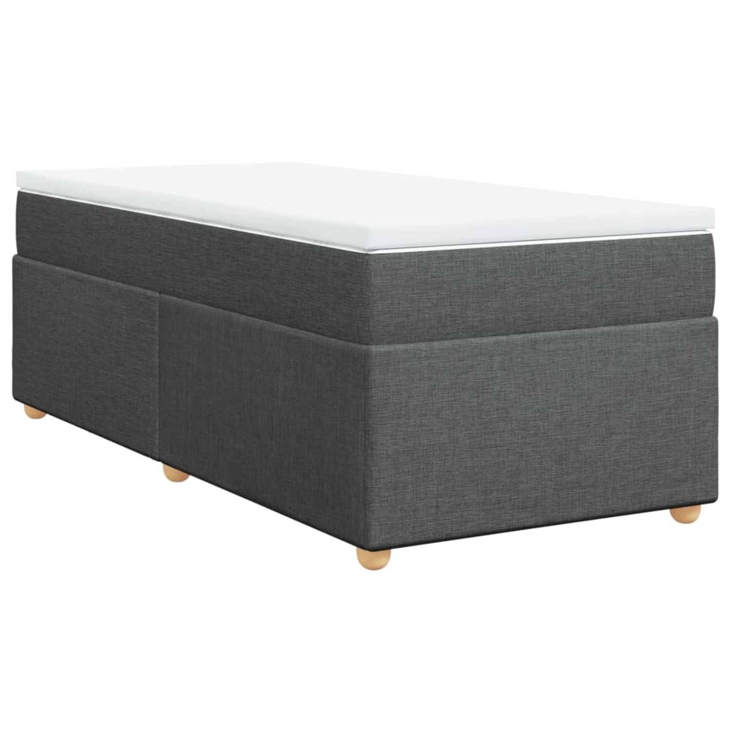 vidaXL Boxspringbett mit Matratze Dunkelgrau 90x200 cm Stoff2097665 günstig online kaufen