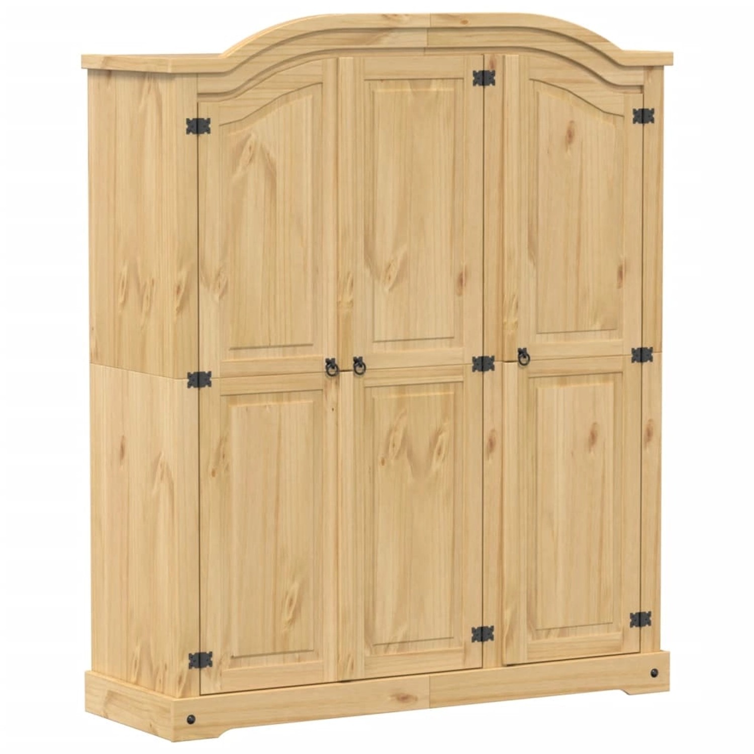 vidaXL Kleiderschrank Corona 151,5x52x186 cm Massivholz Kiefer Modell 2 günstig online kaufen