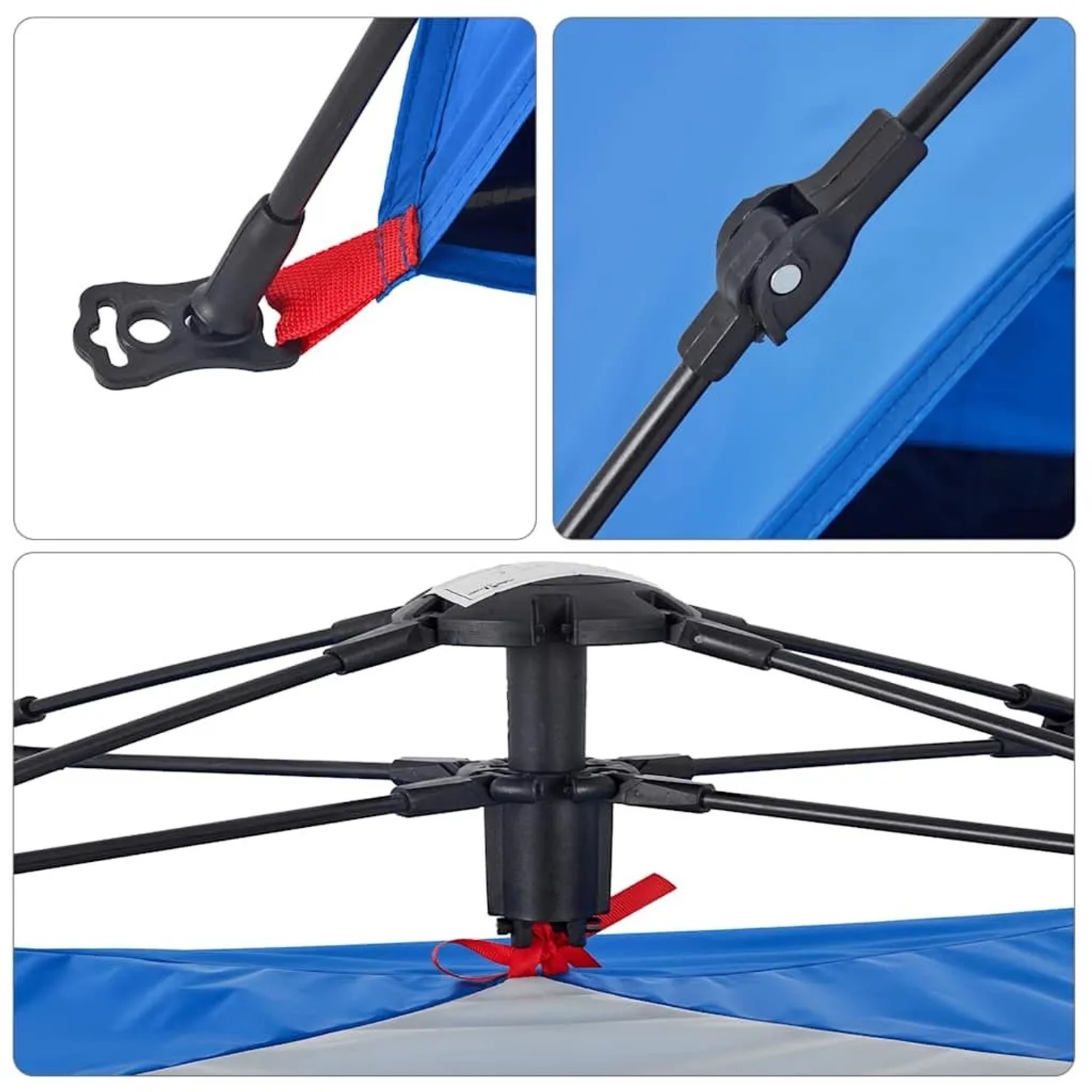 vidaXL Strandzelt 2 Personen Azurblau Quick Release Wasserdicht 4005293_10