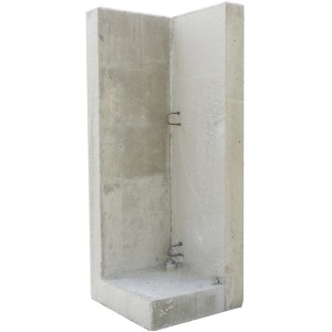 EHL Stützwinkel L-Stein 50x130cm, einseitig, Ecke. Beton-Stützelement für Einfassungen und Mauersysteme.