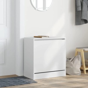 vidaXL Schuhschrank Weiß 60x34x63,5 cm Holzwerkstoff 839938