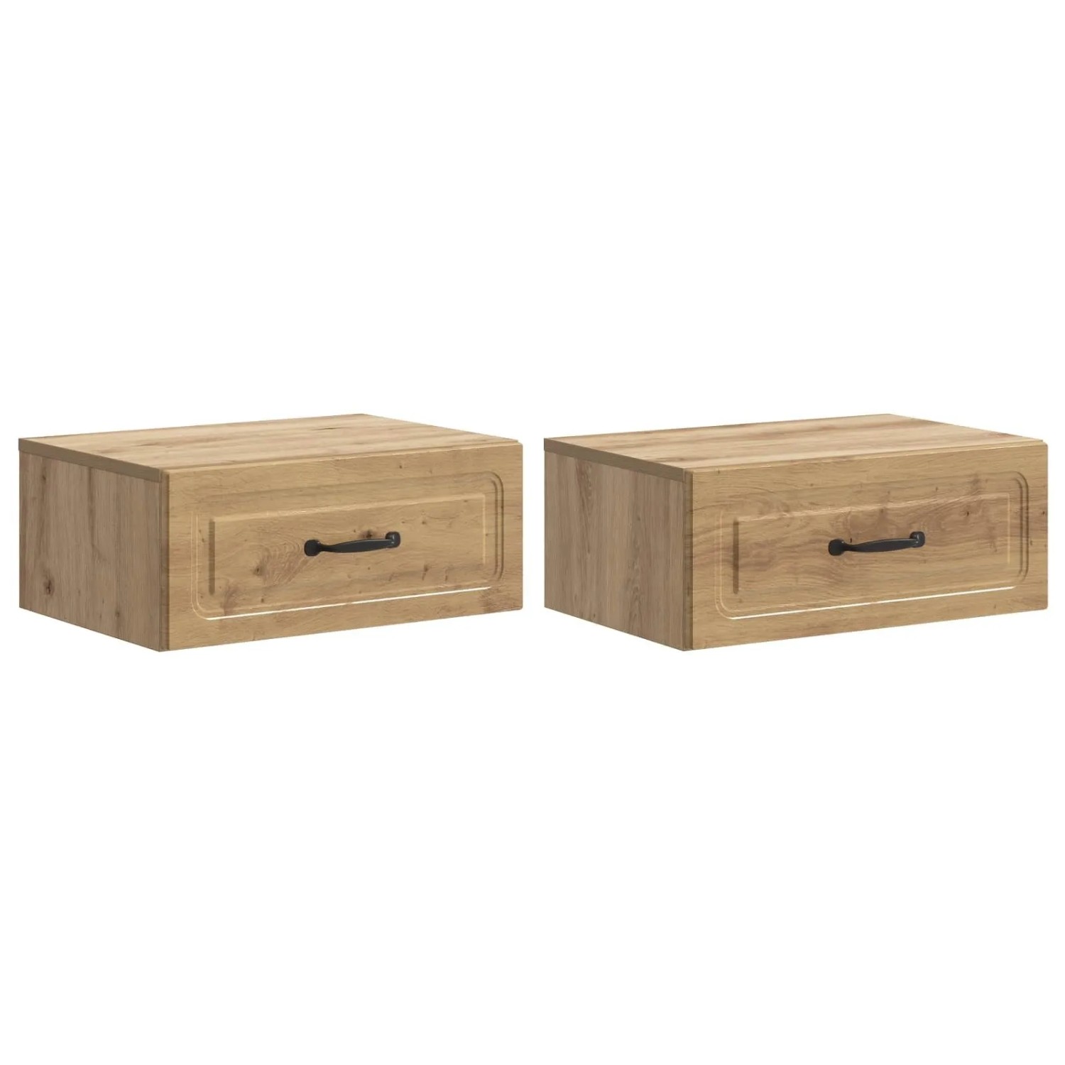vidaXL Wandmontierter Nachttisch 2 Stk Artisan-Eiche 49 x 34,5 x 20 cm 899314